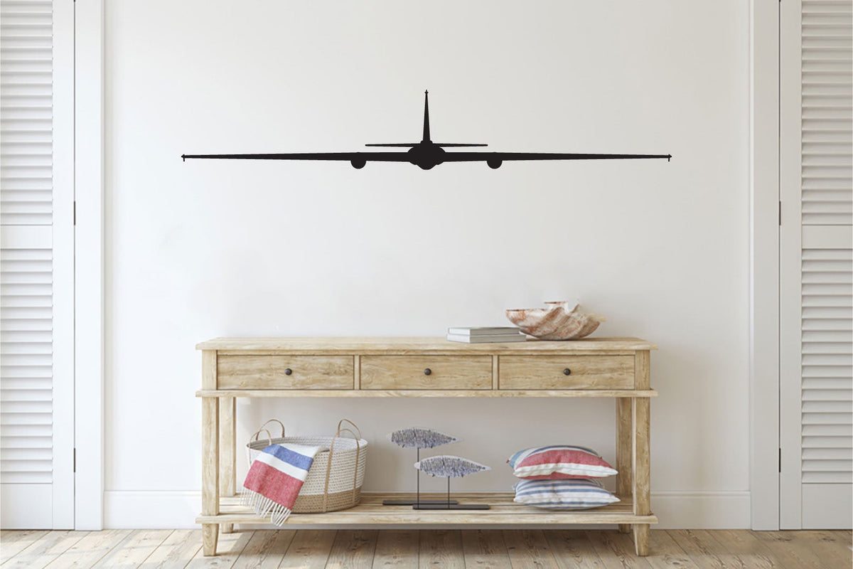 Lockheed U-2 Dragon Lady Air Force Military Airplane Silhouette Vinyl Home Decor Wall Decal 