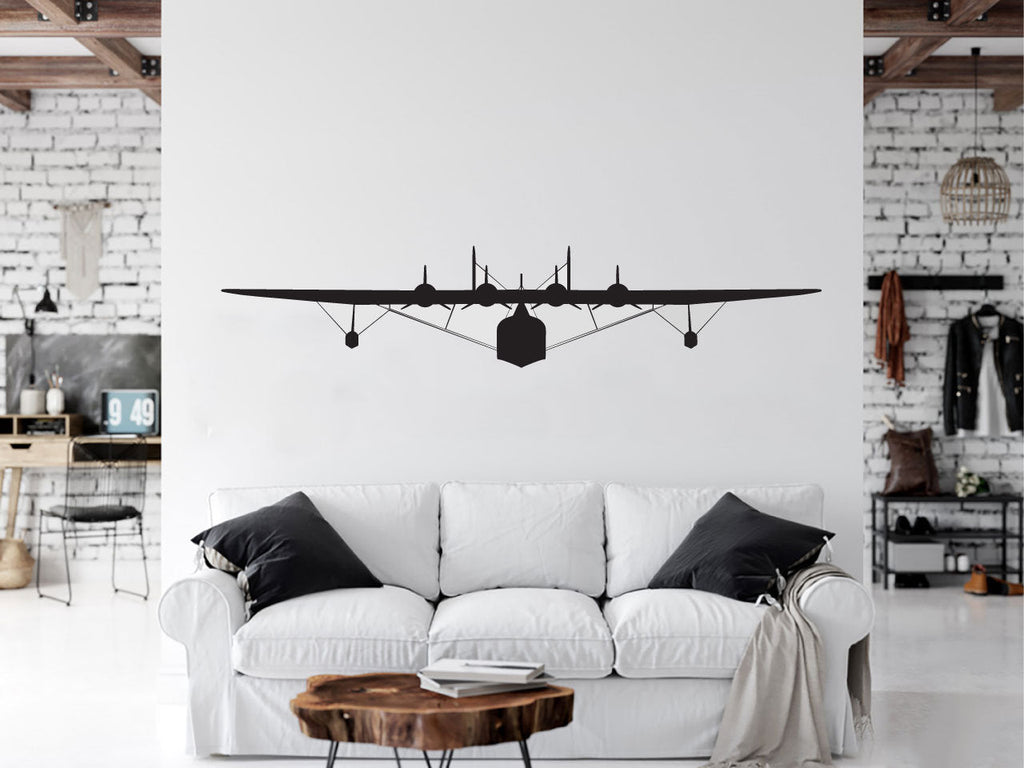 Sikorsky S-42 Airplane Silhouette Vinyl Home Decor Wall Decal 