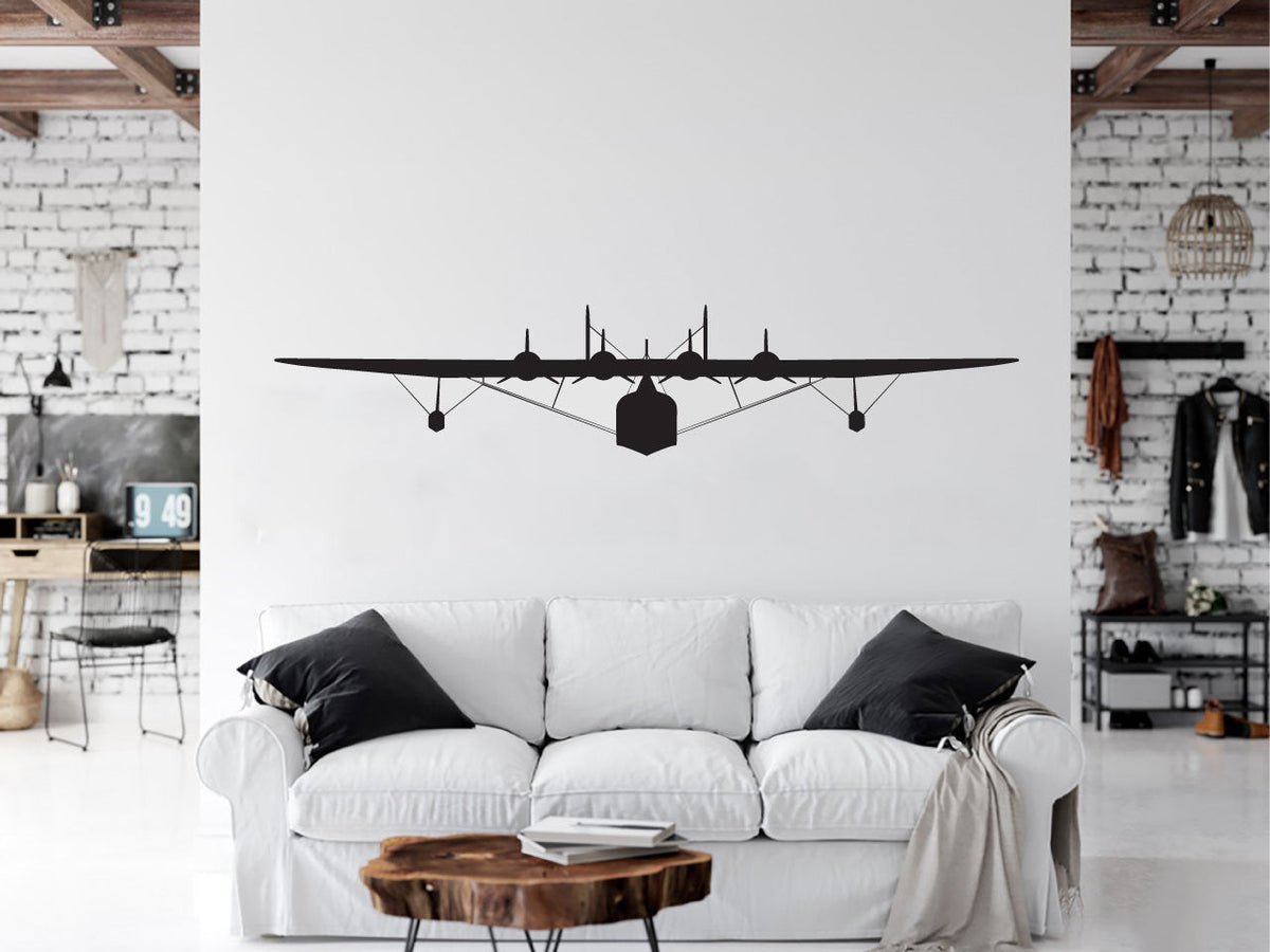 Sikorsky S-42 Airplane Silhouette Vinyl Home Decor Wall Decal 