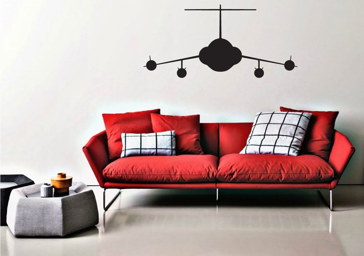Lockheed F-104 Starfighter Military Fighter Jet Airplane Silhouette Vinyl Home Decor Wall Decal 