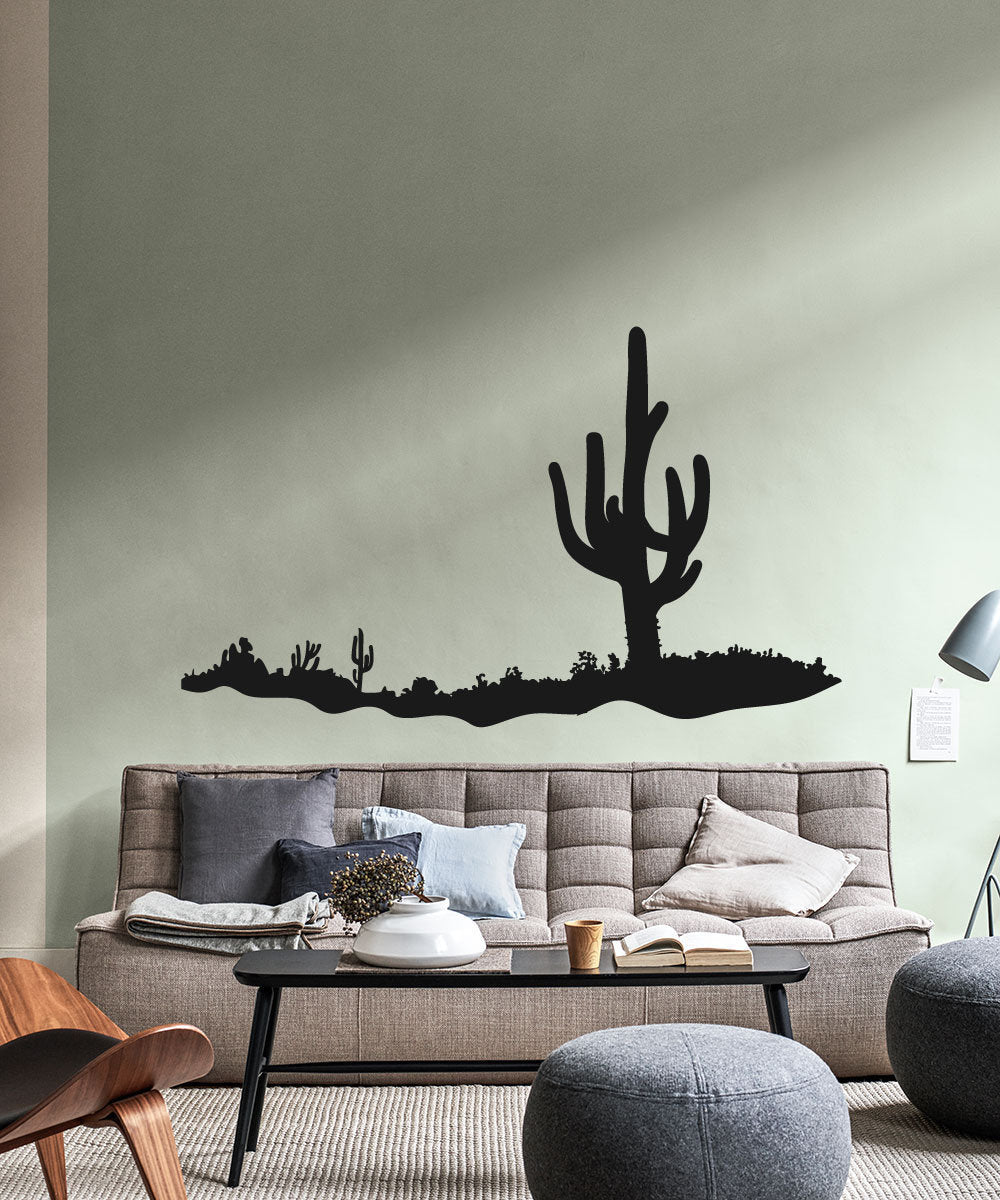 Saguaro Cactus Silhouette Vinyl Home Decor Wall Decal 