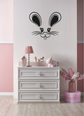 Bunny Rabbit Face Vinyl Home Decor Wall Decal 