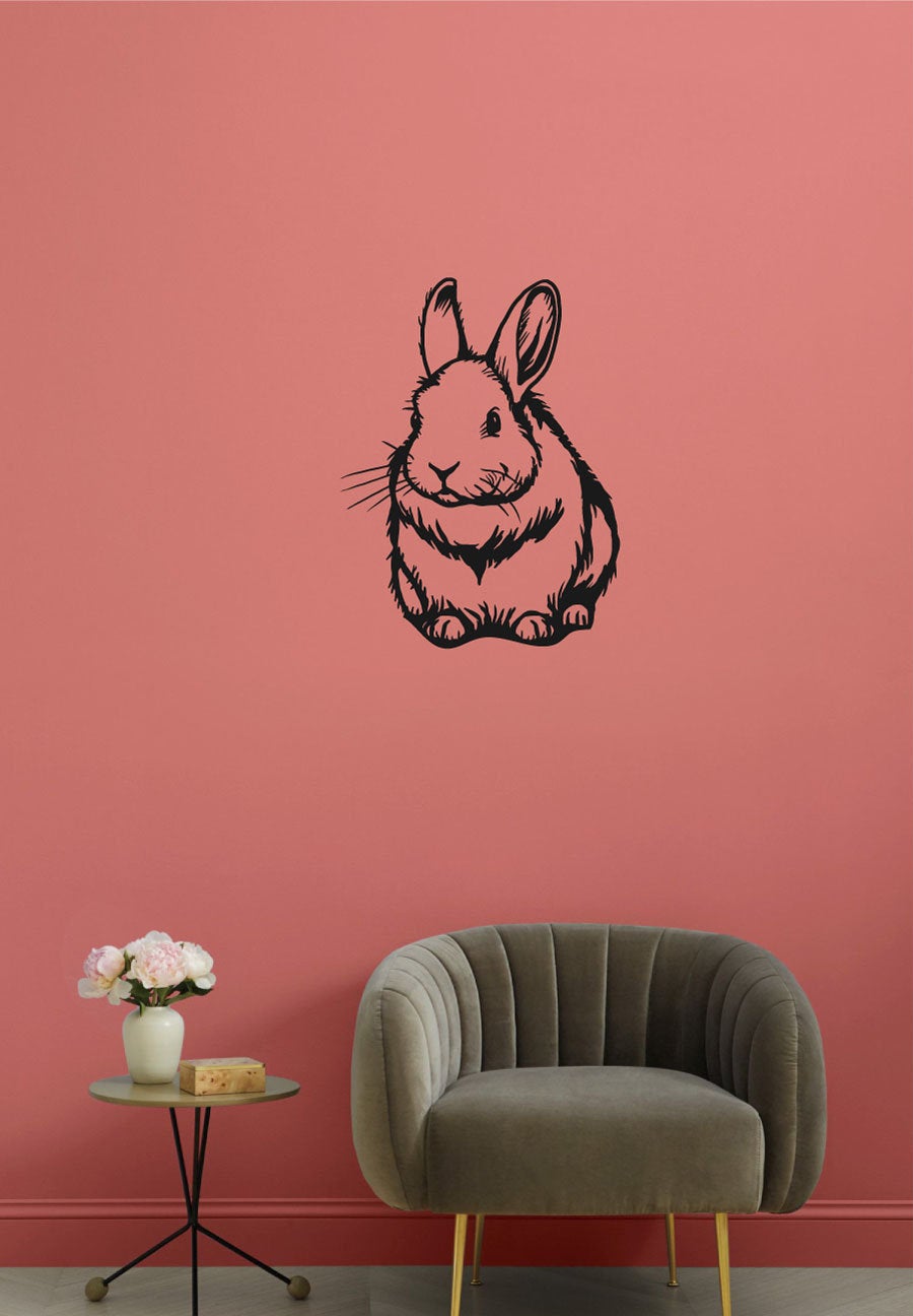Bunny Rabbit Vinyl Home Decor Wall Decal 