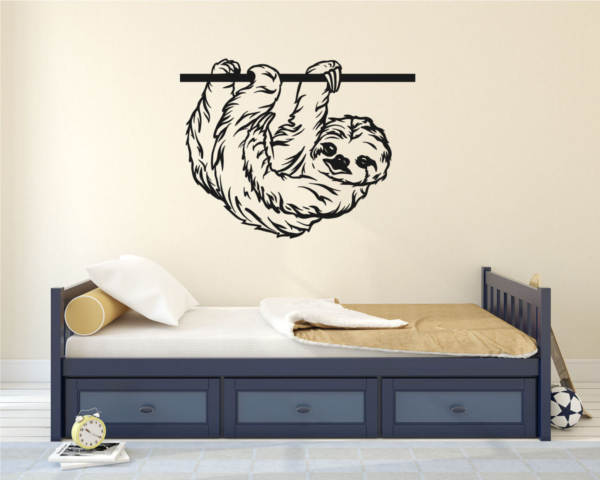 Sloth Vinyl Home Decor Wall Decal 