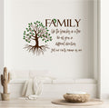 Family Like Branches On A Tree Vinyl Home Decor Wall Decal Words 