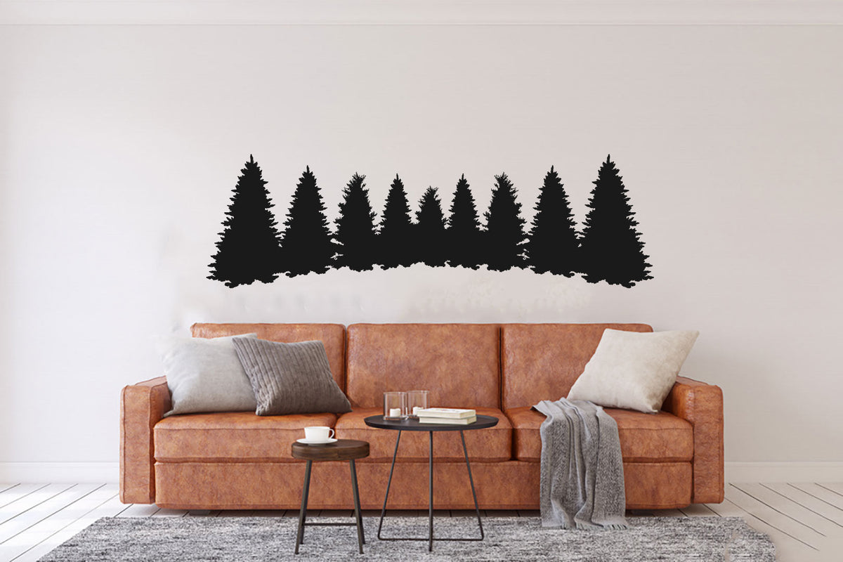 Pine Trees Forest Silhouette Vinyl Home decor Wall Decal