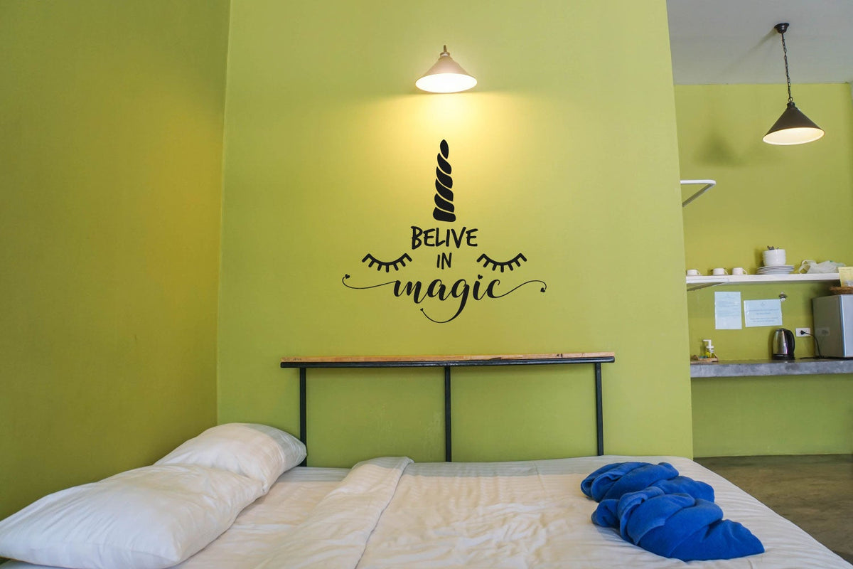 Unicorn Believe in Magic Vinyl Home Decor Wall Decal 