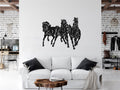 Horses Running Silhouette Vinyl Home Decor Wall Decal 