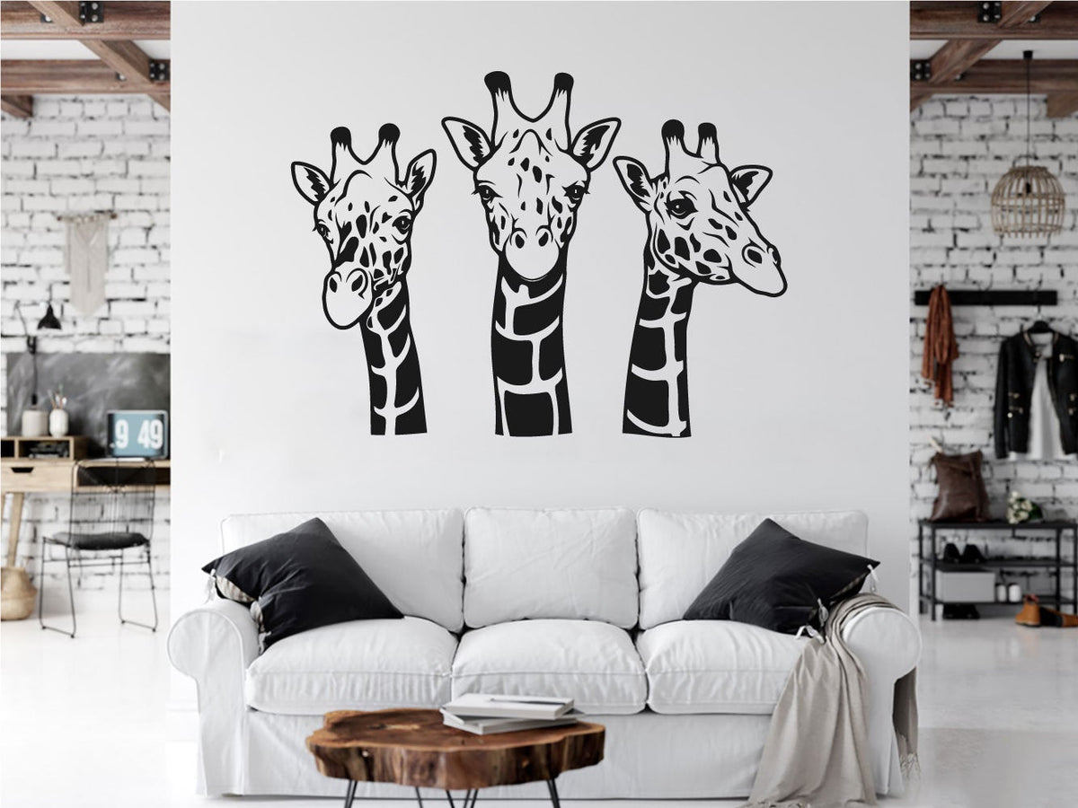 Giraffes Vinyl Home Decor Wall Decal 
