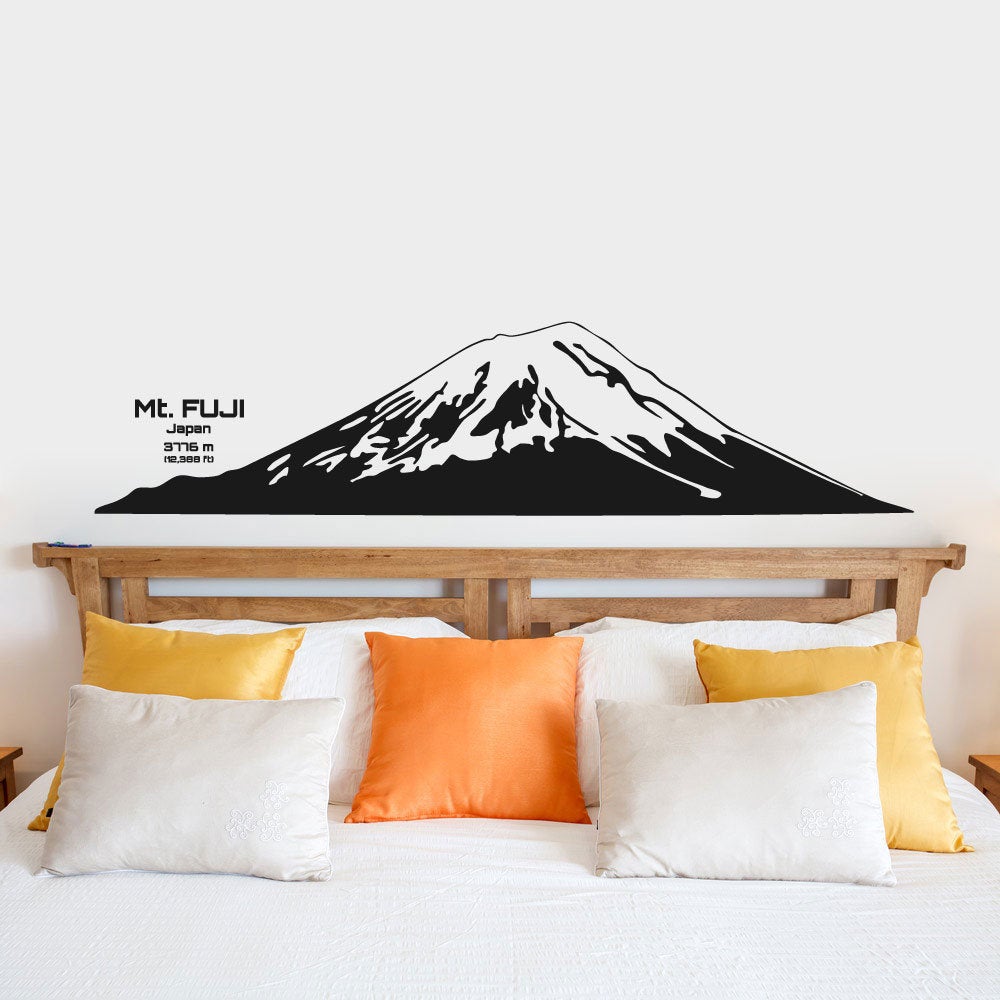 Mt. Fuji Japan Mountain Silhouette Vinyl Home Decor Wall Decal