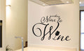 Working Nine to Wine Vinyl Wall Kitchen Home decor Wall Decal 