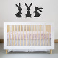 Bunny Rabbit Silhouette Set of 3 Vinyl Home Decor Wall Decal 