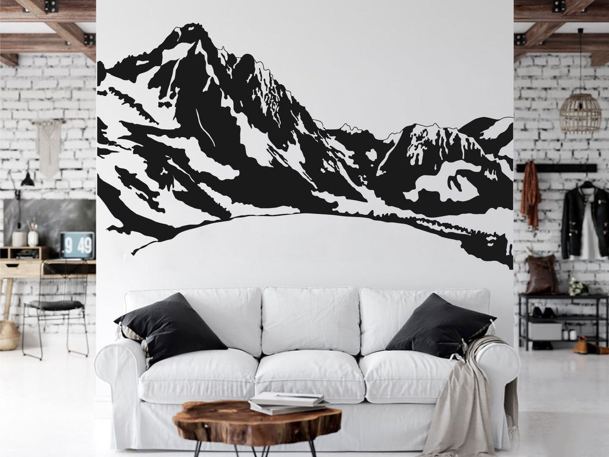 Mountain Range Vinyl Home Decor Wall Decal
