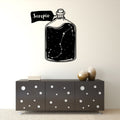 Scorpio Zodiac Astrology Constellation Bottle Vinyl Home Decor Wall Decal 