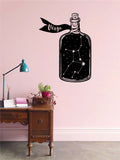 Virgo Zodiac Astrology Constellation Bottle Vinyl Home Decor Wall Decal 