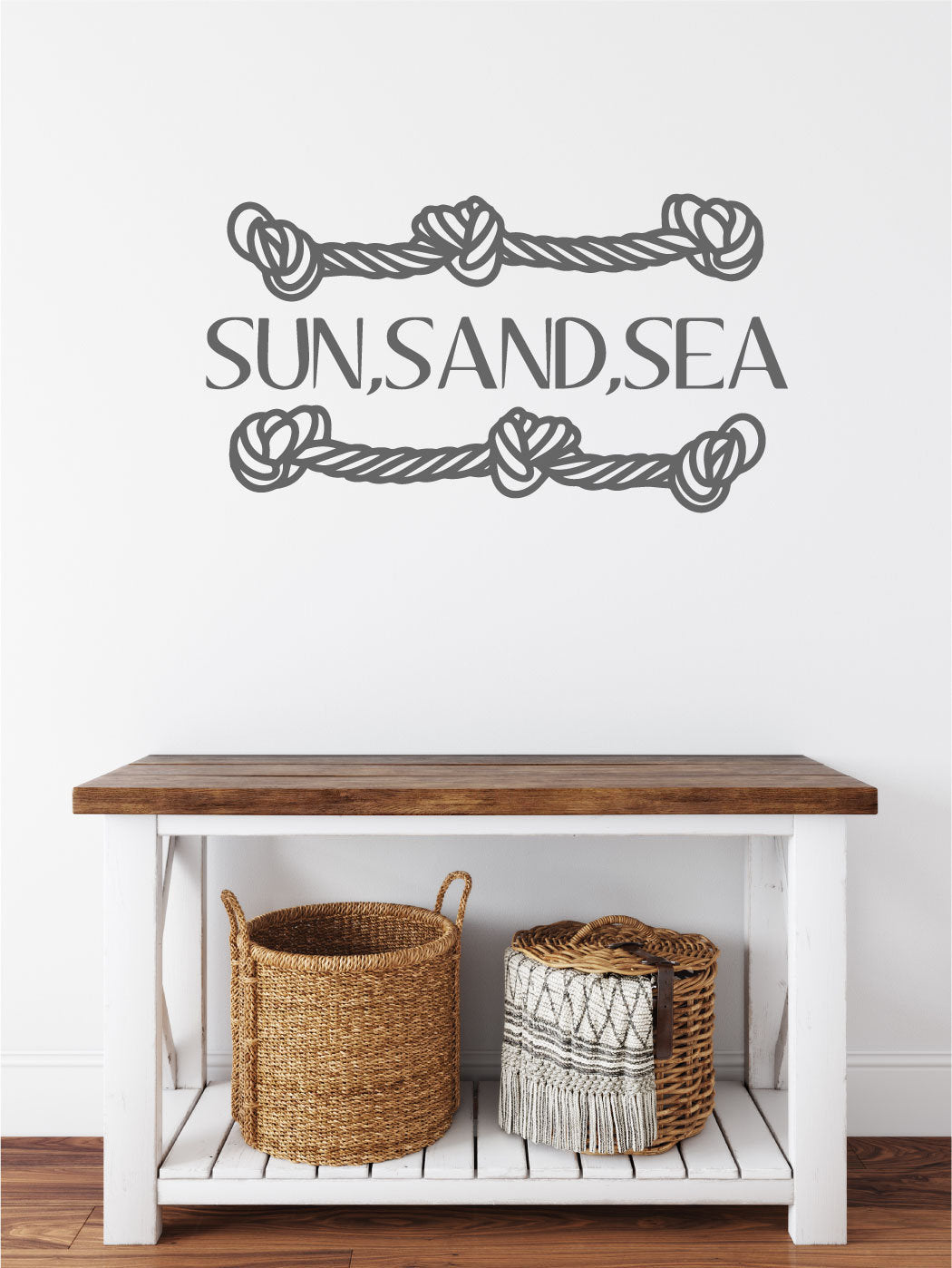 Sun Sand Sea Coastal Vinyl Home Decor Wall Decal 
