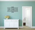 Sun Sand Sea Coastal Vinyl Home Decor Wall Decal 