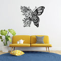 Butterfly Flowers Vinyl Home Decor Wall Decal 