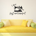 I Drive Fast and Barefoot Sewing MachineVinyl Home Decor Wall Decal Words 