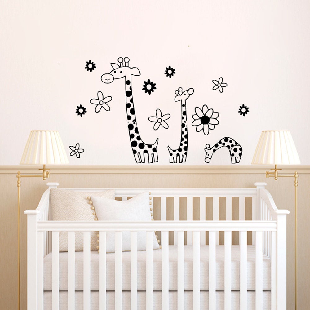 Giraffes Vinyl Home Decor Wall Decal 
