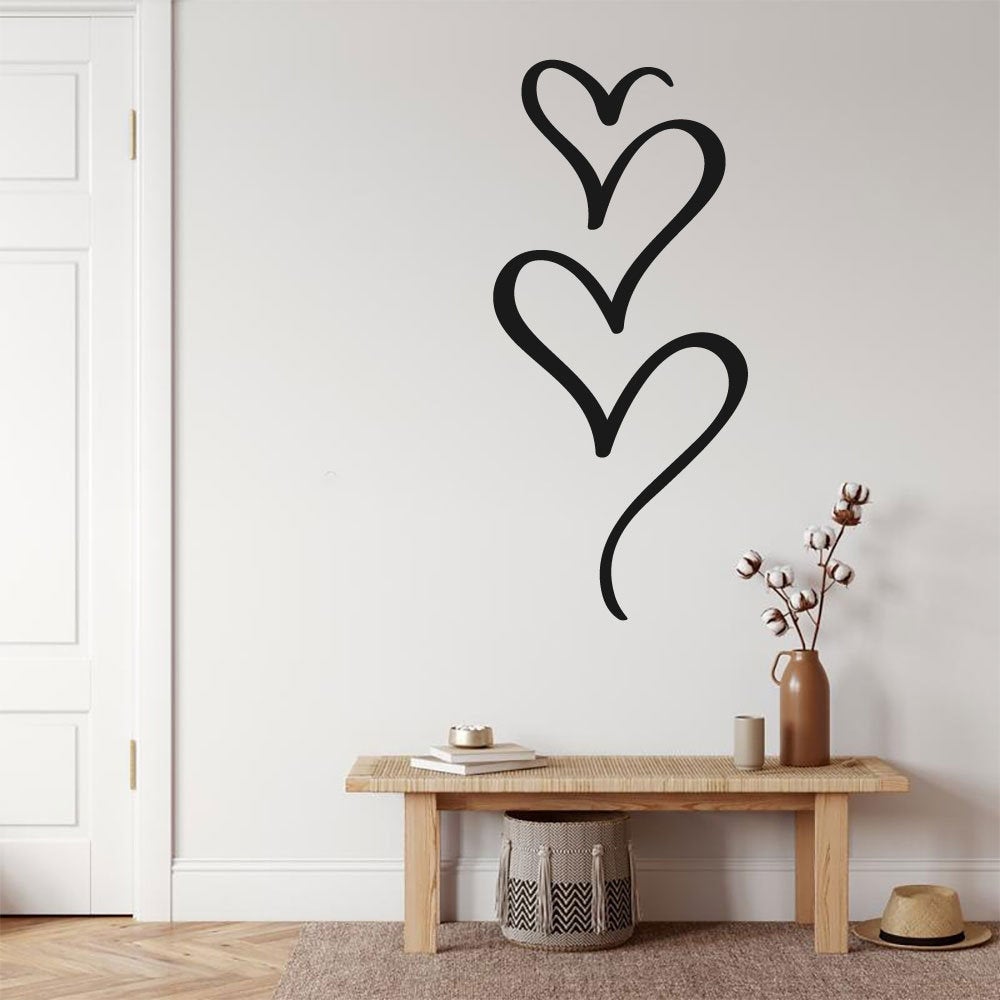 Hearts Vinyl Home Decor Wall Decal 