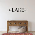 Lake with Directional Arrow Vinyl Wall Decal