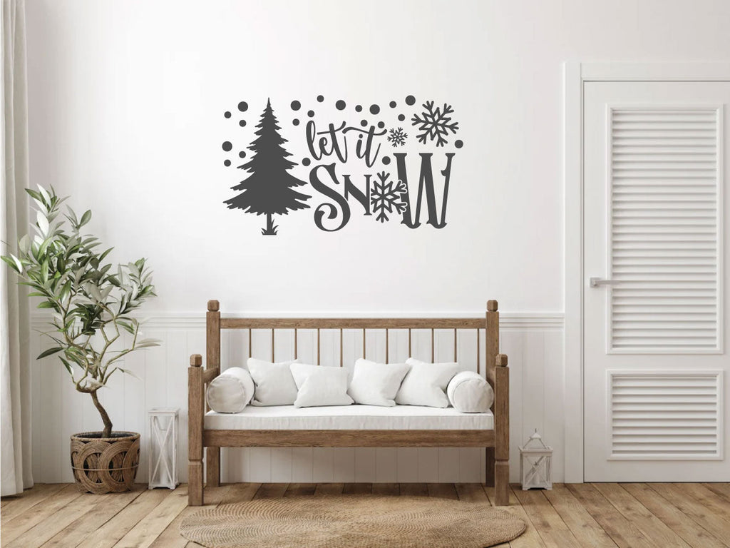 Let It Snow Christmas Vinyl Wall Decal