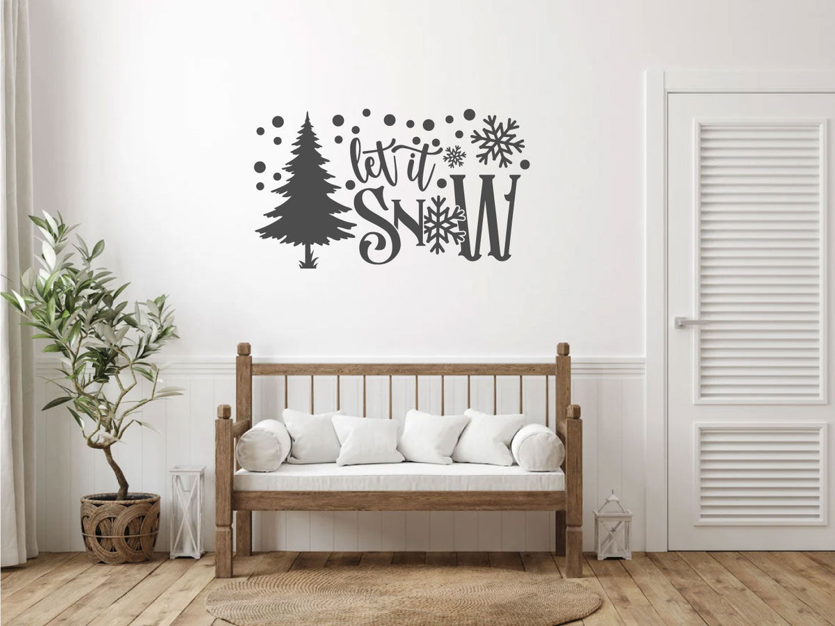 Let It Snow Christmas Vinyl Wall Decal