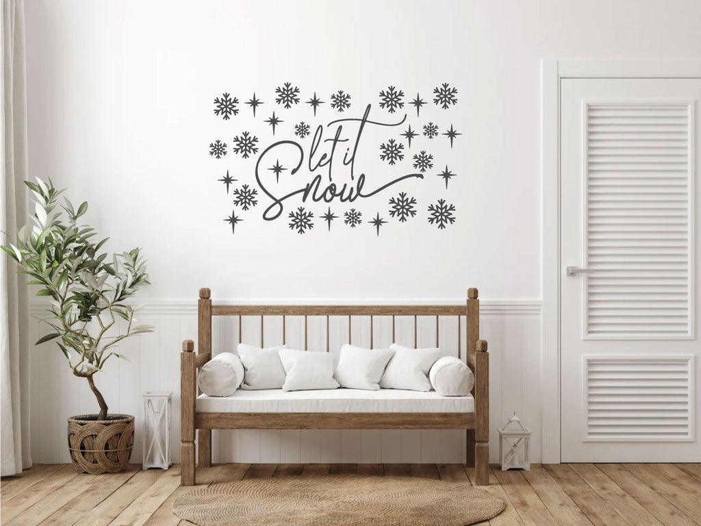 Let It Snow Christmas Vinyl Wall Decal