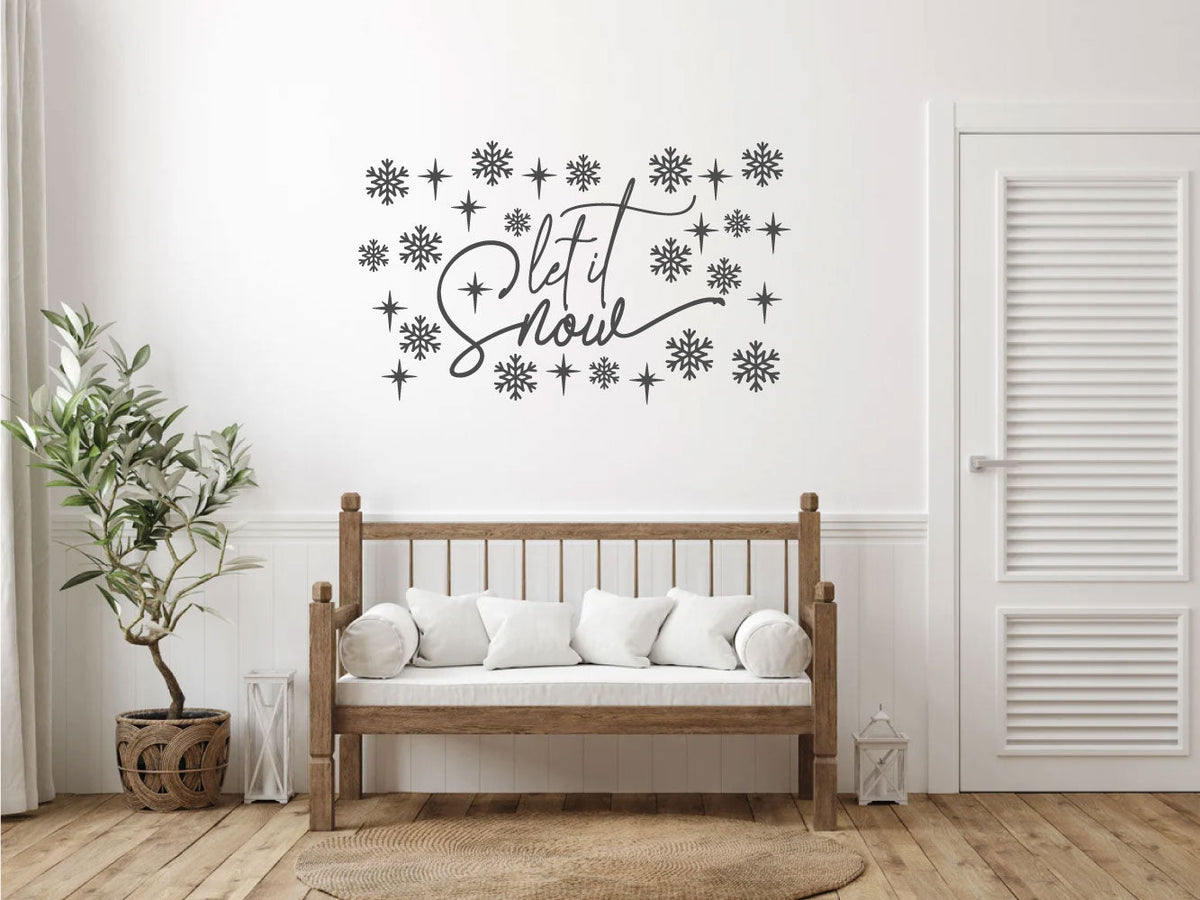 Let It Snow Christmas Vinyl Wall Decal