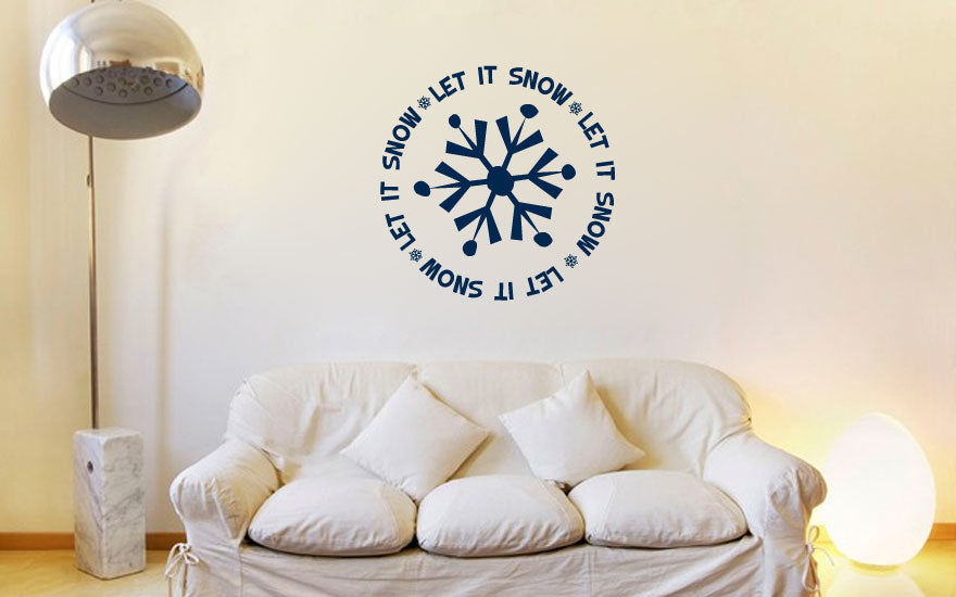 Let It Snow Christmas Vinyl Wall Decal
