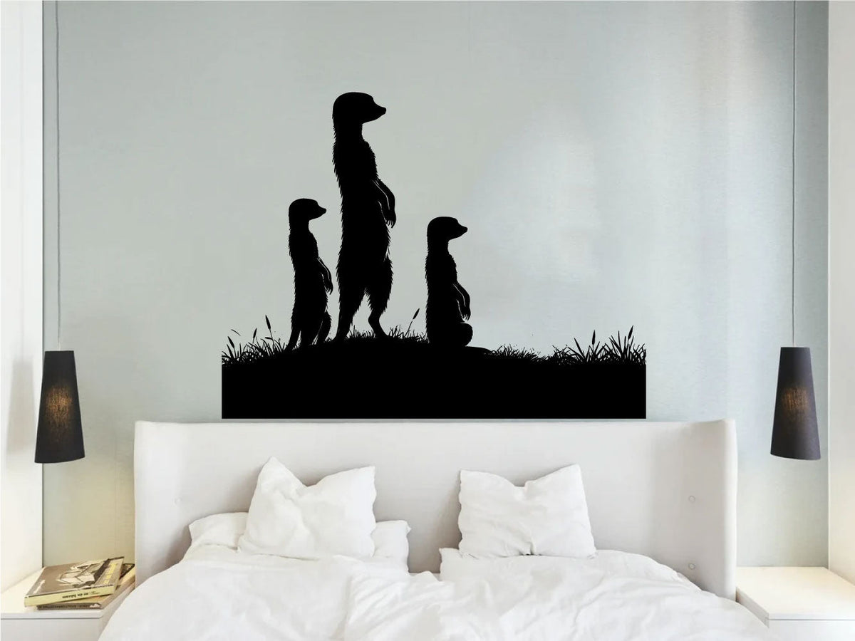 Meerkats Silhouette Vinyl Wall Decal