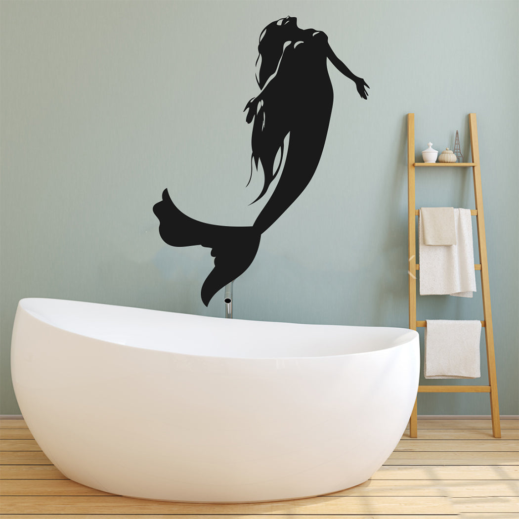 Mermaid Silhouette Vinyl Home Decor Wall Decal 