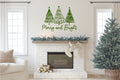 Merry and Bright Christmas Vinyl Wall Decal