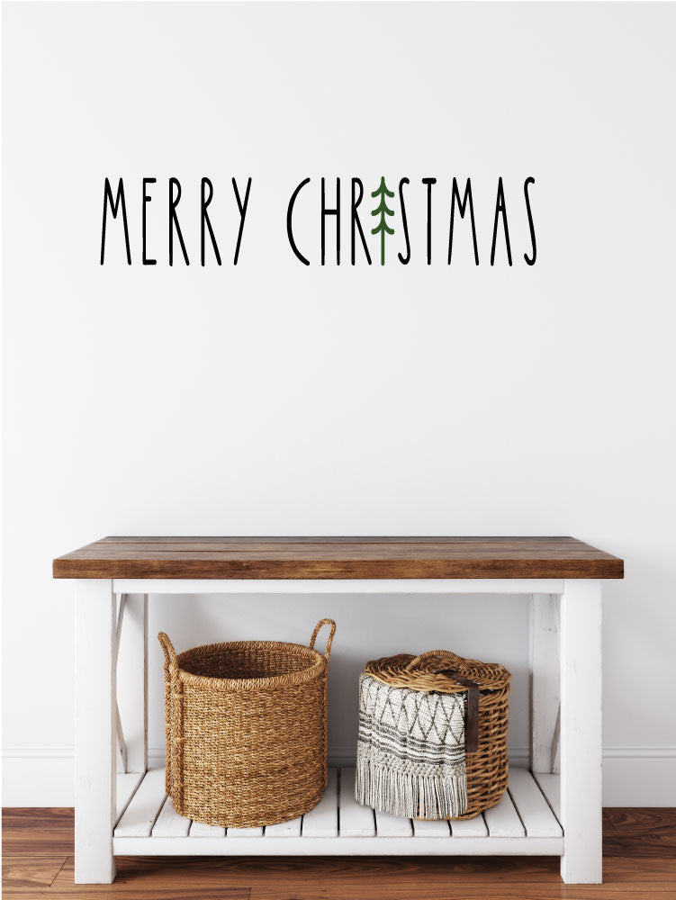 Merry Christmas Vinyl Home Decor Wall Decal