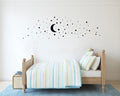 Moon and Stars Vinyl Wall Decal