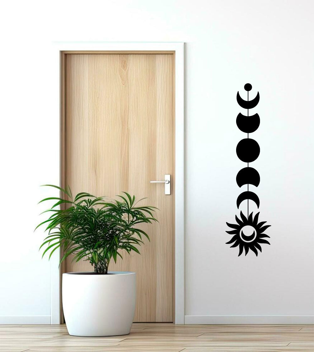 Moon Phases Sun Vinyl Wall Decal