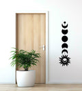 Moon Phases Sun Vinyl Wall Decal