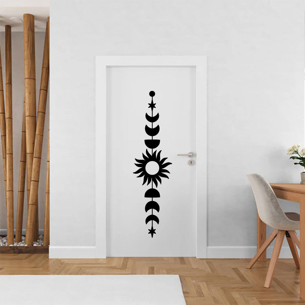 Moon Phases Sun Vinyl Wall Decal