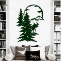 Moose and Pine Trees Vinyl Wall Decal