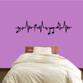 Music Notes Heartbeat Vinyl Wall Decal