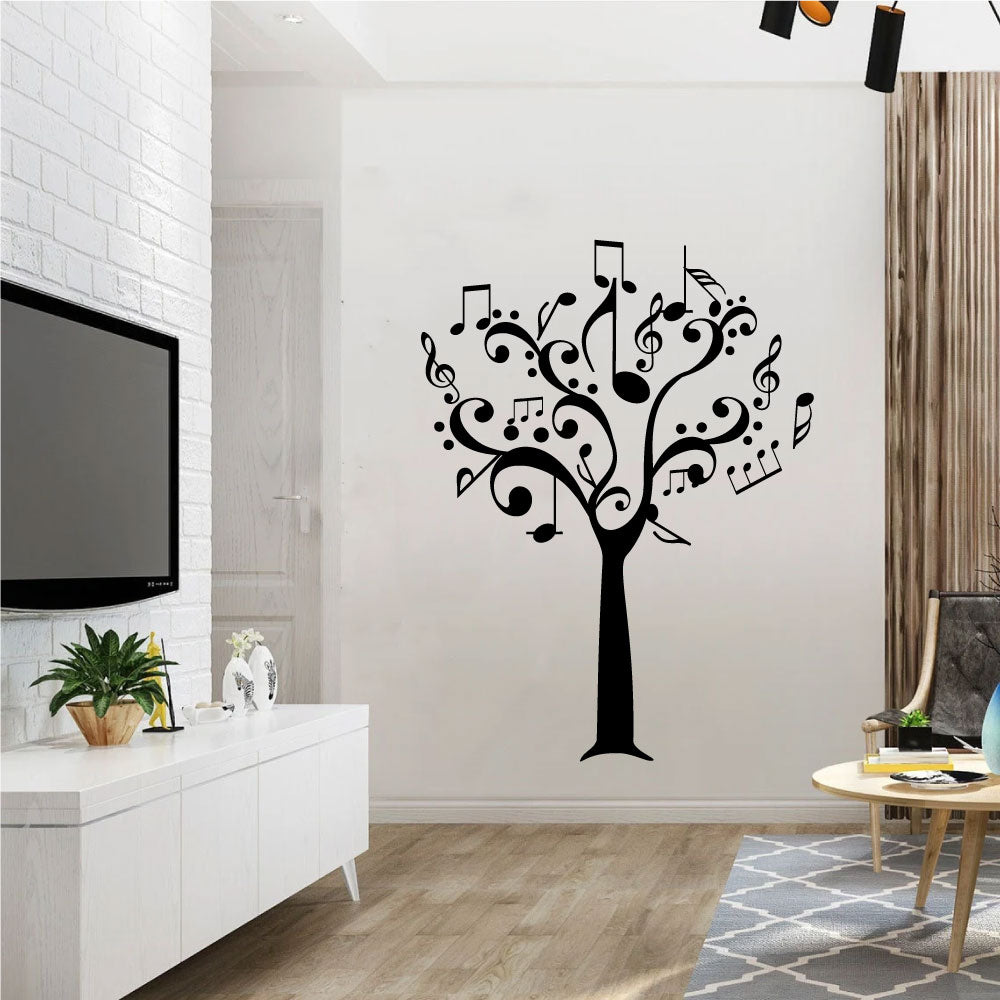 Music Notes Tree Vinyl Wall Decal
