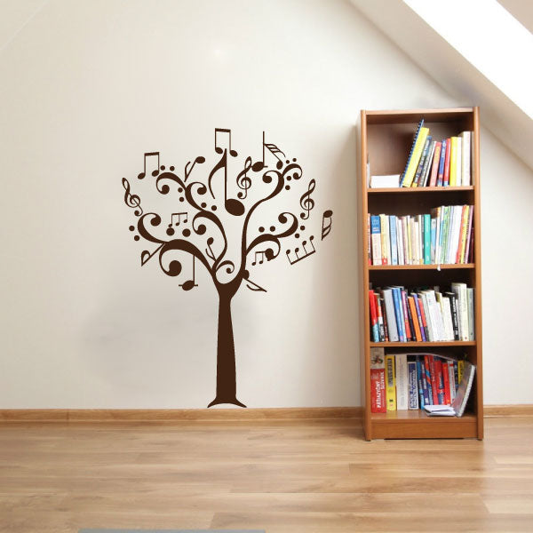 Music Notes Tree Vinyl Wall Decal