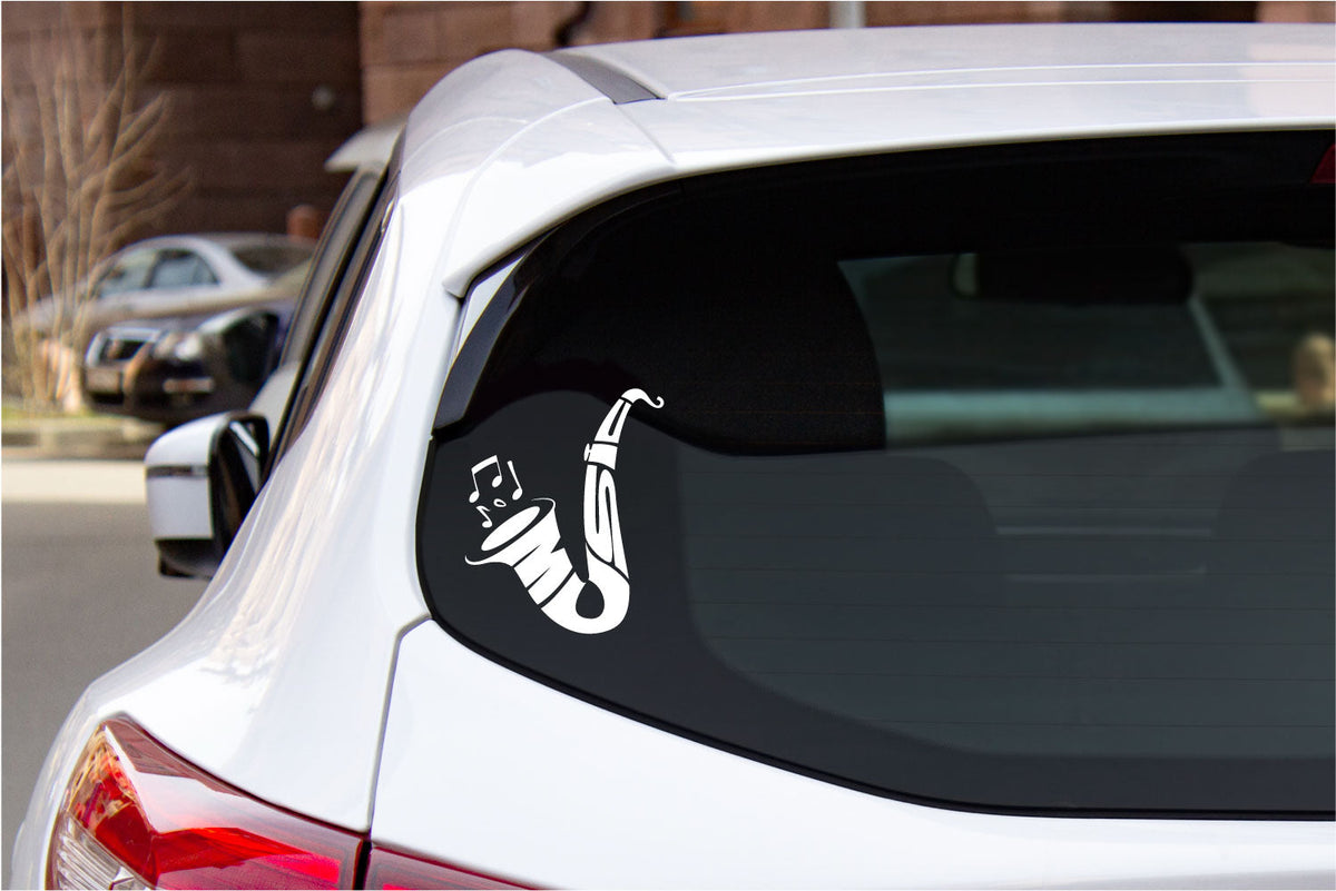 Music Saxophone Vinyl Wall Words Decal
