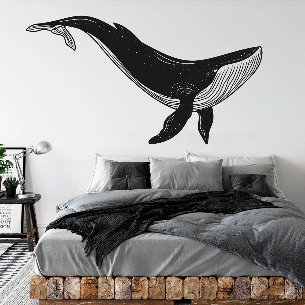 Mystical Humpback Whale Vinyl Wall Decal