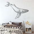 Mystical Humpback Whale Vinyl Wall Decal