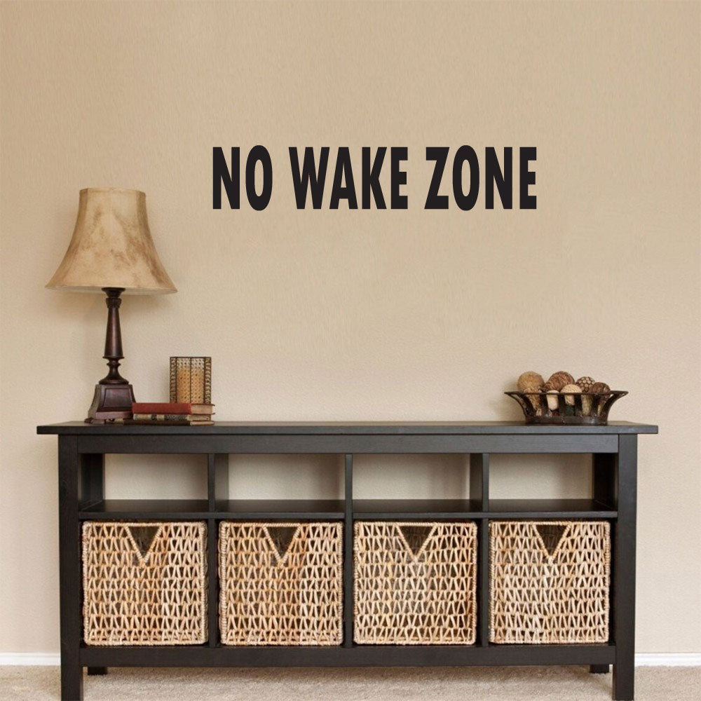 No Wake Zone Lake Vinyl Wall Decal
