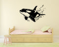 Orca Killer Whale and Wave Vinyl Wall Decal