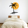 Palm Tree and Sun Vinyl Wall Decal