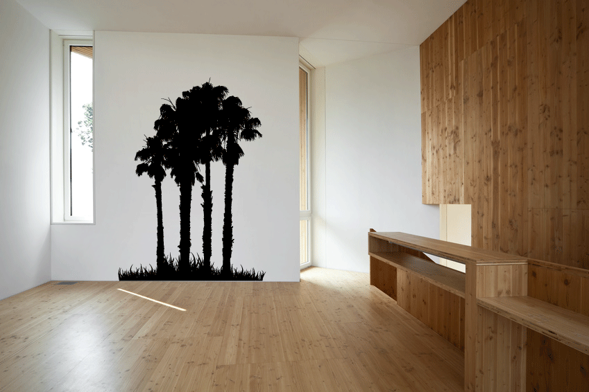 Palm Trees Silhouette Vinyl Wall Decal